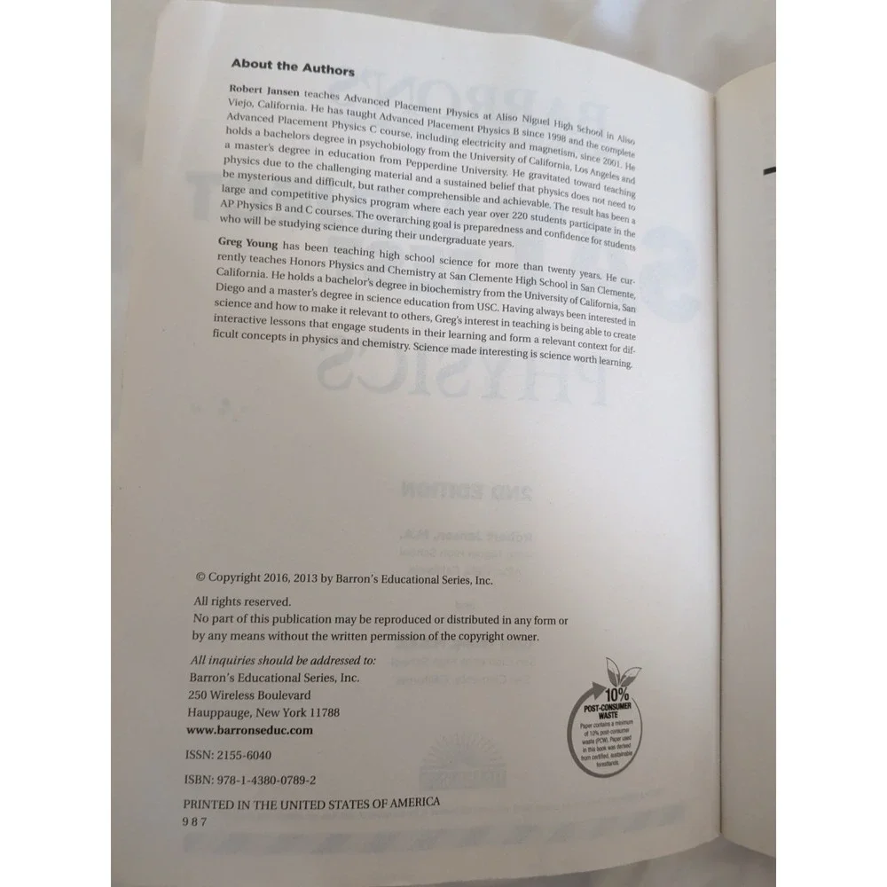 Barron's SAT Subject Test: Physics